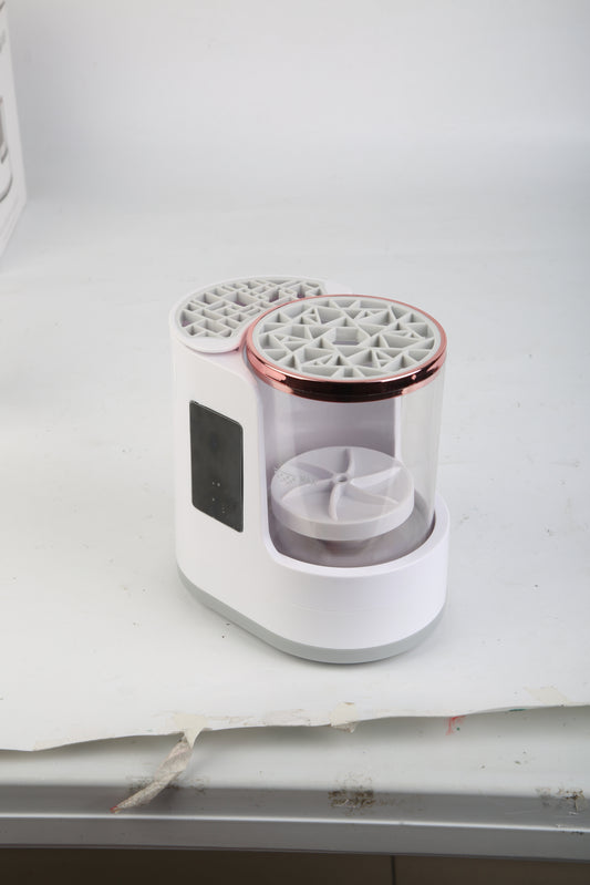 4 In 1 Electric Makeup Brush Cleaner USB Powered Automatic Brush Blender Machine With Timer Digital Display Cleaning Drying UV Disinfection Brush Storage For All Types Of Brushes Valentines Day Gift