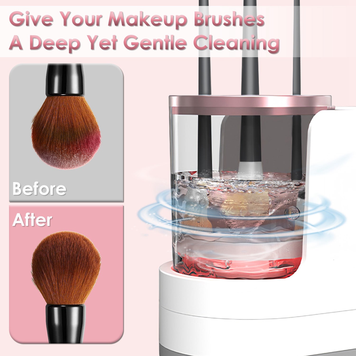 4 In 1 Electric Makeup Brush Cleaner USB Powered Automatic Brush Blender Machine With Timer Digital Display Cleaning Drying UV Disinfection Brush Storage For All Types Of Brushes Valentines Day Gift